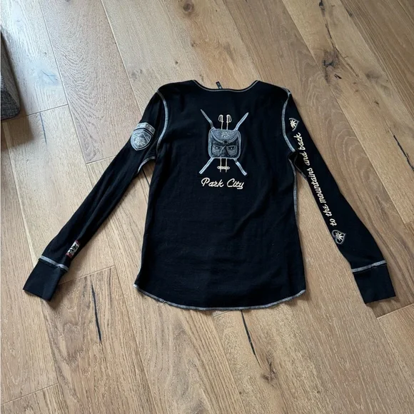 Alp N Rock Black Long Sleeve Tee with Embroidery - Picture 5 of 7